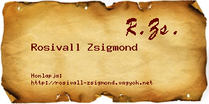 Rosivall Zsigmond névjegykártya