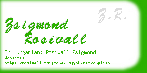zsigmond rosivall business card